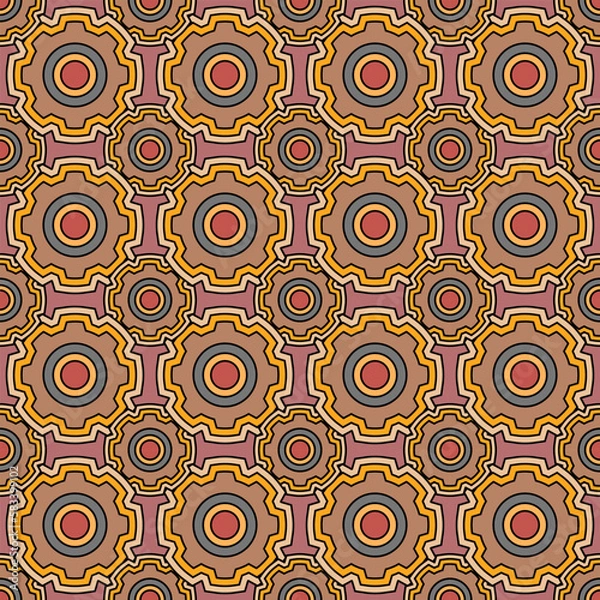 Fototapeta Cog seamless pattern, Background repeating