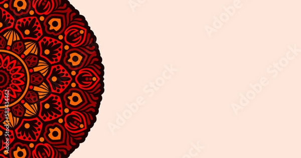 Fototapeta Background mandala art design with a beautiful mix of colors, suitable for all advertising design needs, both for business card designs, banners, brochures and others.