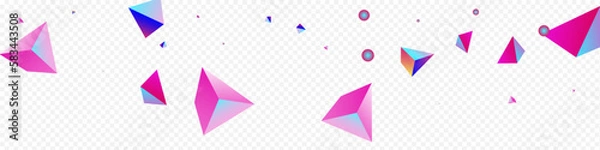 Fototapeta Bright Shapes Vector Transparent Background. Magical Minimalist Stone Flyer. Gradient Business Jewel Presentation. Rainbow Triangle Scattered Cover.