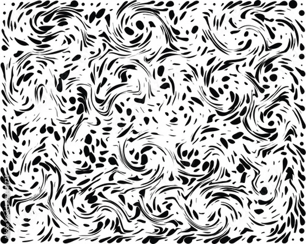 Fototapeta Seamless pattern abstract swirls. Hand drawn vector background. Trendy textile, fabric, wrapping	
