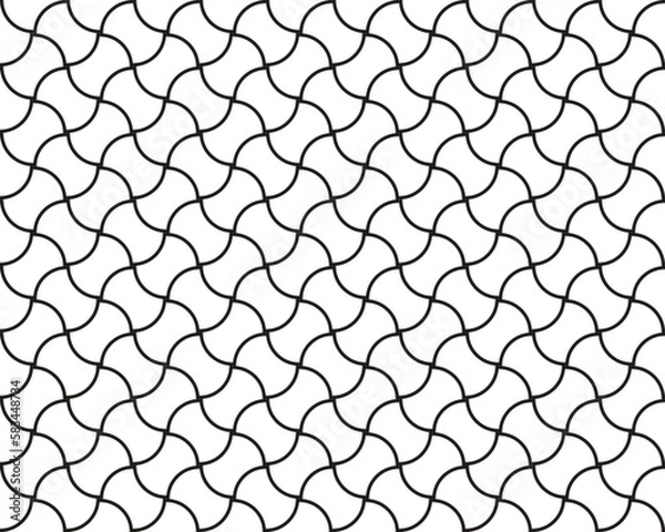 Obraz Trendy design with geometric shapes. Seamless monochrome patterns. Design for packaging, print, covers, cards, wrapping, fabric, paper, interior etc	