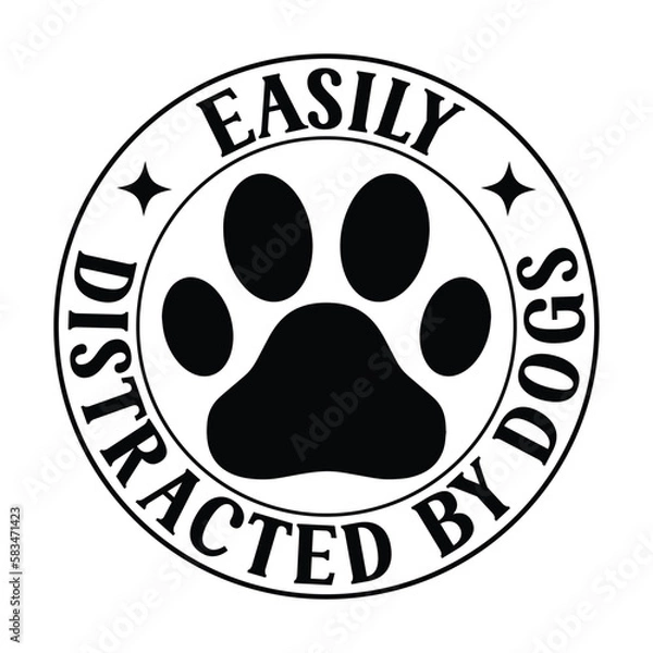 Obraz Easily distracted by dogs