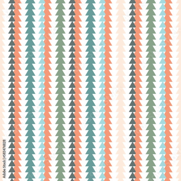 Obraz colorful pastel triangle lines seamless repeat pattern