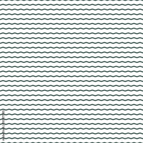 Fototapeta greenish grey waves seamless repeat pattern