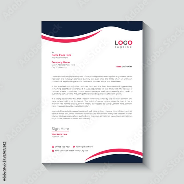 Obraz company letterhead template