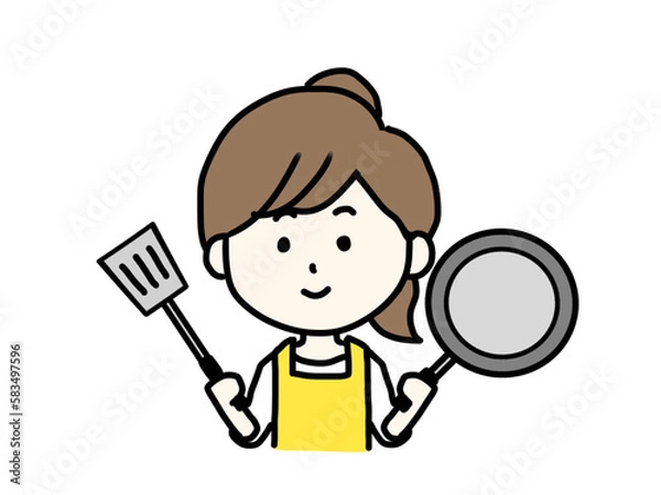 Fototapeta 料理する女性