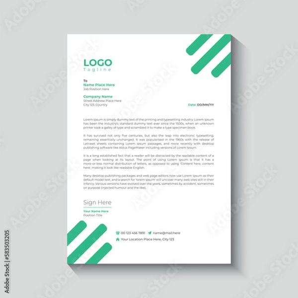 Obraz  letterhead template design