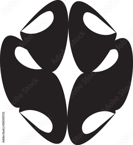 Obraz black and white mask