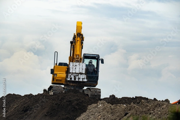 Obraz 作業中のショベルカー