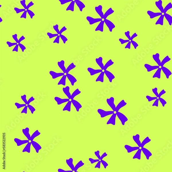 Fototapeta Abstract summer seamless pattern with flowers. Geometry simple floral background