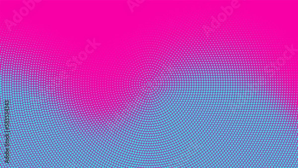 Fototapeta Halftone dots abstract background. Wavy dotted texture.