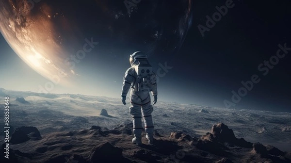 Obraz astronaut in deep space, made with generated ai
