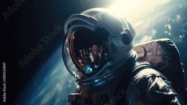 Obraz astronaut in deep space, made with generated ai