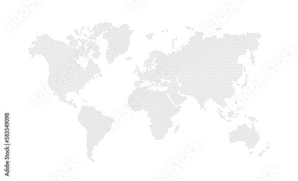 Obraz Dotted world map. Vector illustration.