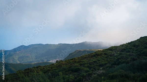 Fototapeta Madeira Mountains Clouds Fog Pico