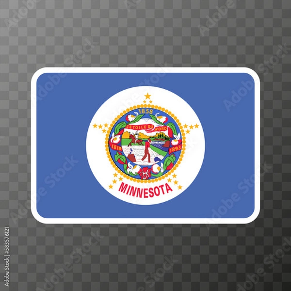 Fototapeta Minnesota state flag. Vector illustration.
