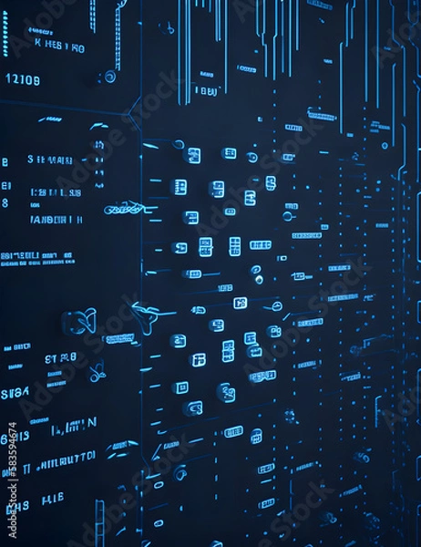 Obraz AI Künstliche Intelligenz ein blau leuchtender Chip