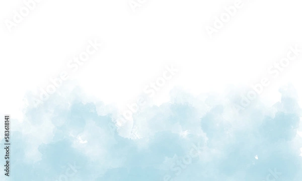 Obraz Abstract light blue watercolor for background, business card, and flyer template