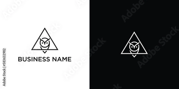 Fototapeta Simple and Modern owl Logo for company, business, community, team, etc.