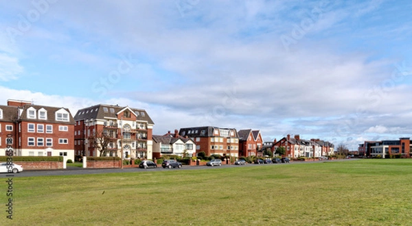 Obraz Real estate buildings along the promenade in Lytham St Annes Lancashire UK