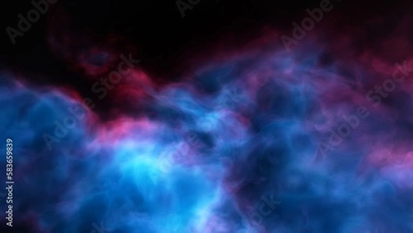 Fototapeta bright nebula, nebula in space, majestic red-purple nebula, beautiful space background 3D render
