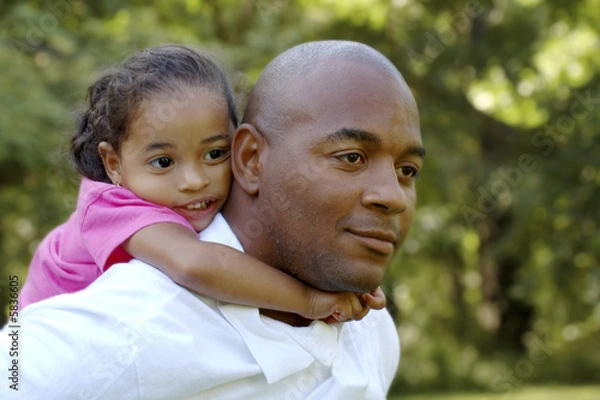 Obraz Piggy Back on Dad