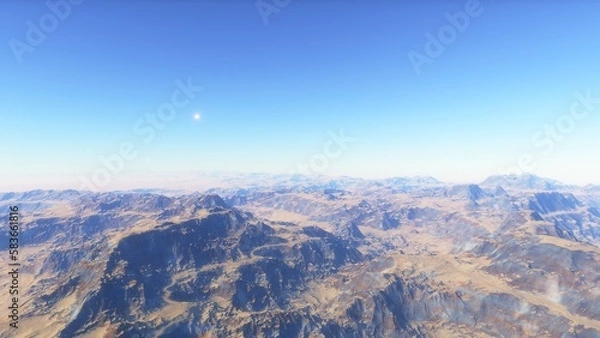 Fototapeta Deserted alien planet
