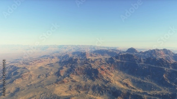 Fototapeta Deserted alien planet
