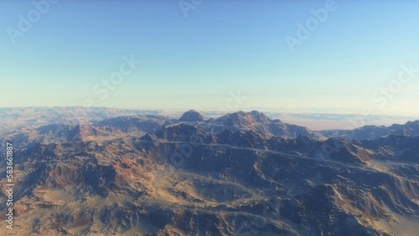 Fototapeta Deserted alien planet
