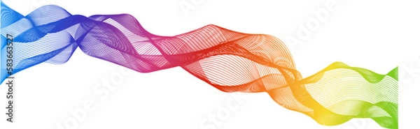 Obraz Wave colorful smoke. Abstract desing. Vector illustration
