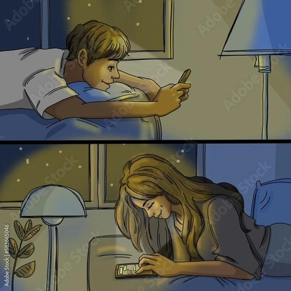 Fototapeta child sleeping in bed