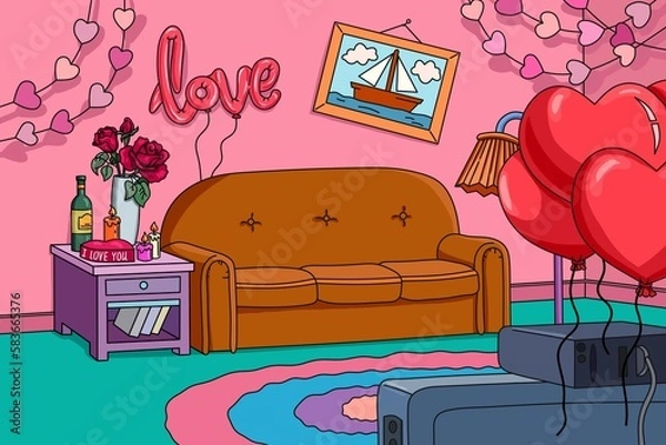 Obraz living room interior