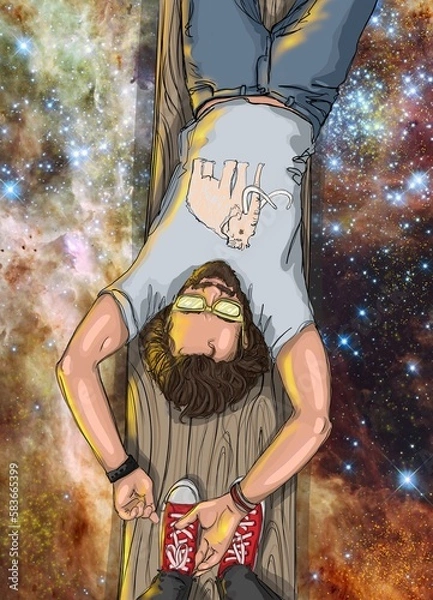 Fototapeta warrior with sword