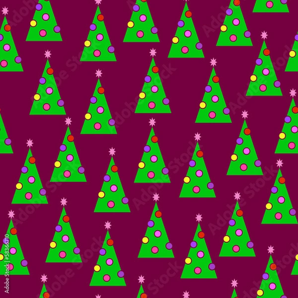 Fototapeta New-year trees