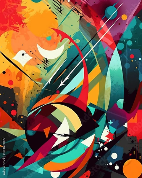 Fototapeta abstract background with circles