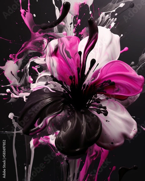 Obraz flower in a dark