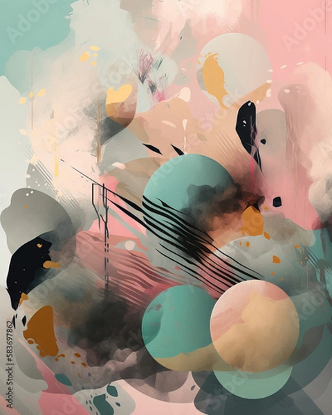 Obraz abstract watercolor background with butterflies