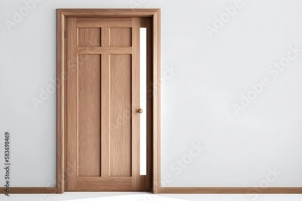 Fototapeta Background of a door. Wallpaper illustration. Front view with copy space for text information or content. Concept of future, freedom, business, new life. Generative AI.