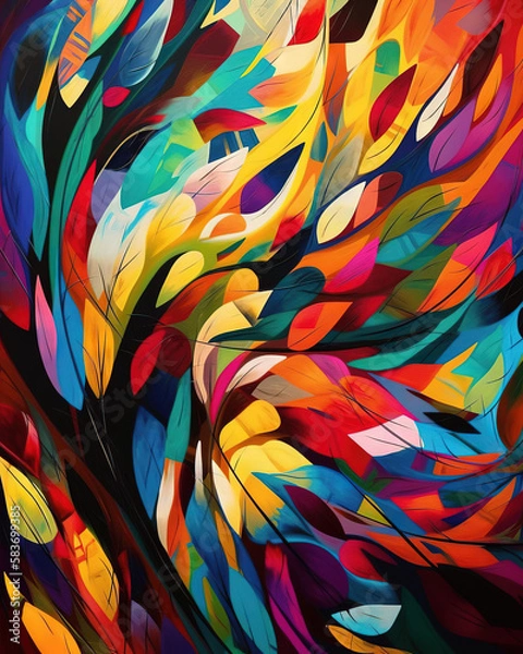 Obraz abstract colorful background with leaves