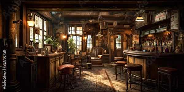 Fototapeta Old Speakeasy, Generative AI