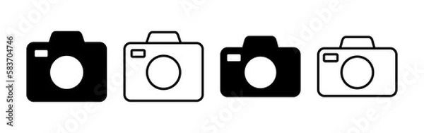 Fototapeta Camera icon vector for web and mobile app. photo camera sign and symbol. photography icon.
