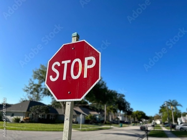 Obraz Stop Sign Blue Sky