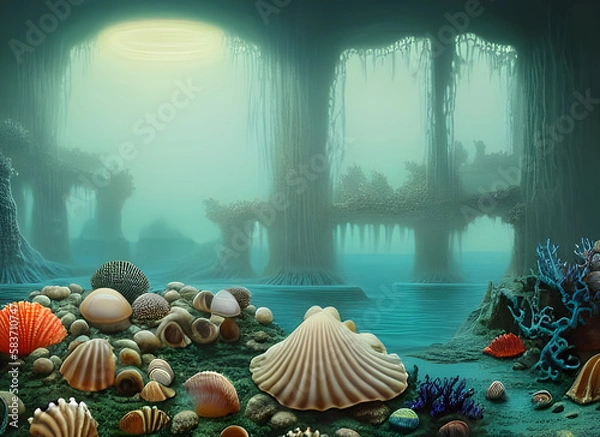 Obraz Undersea Hideaway - Generative AI