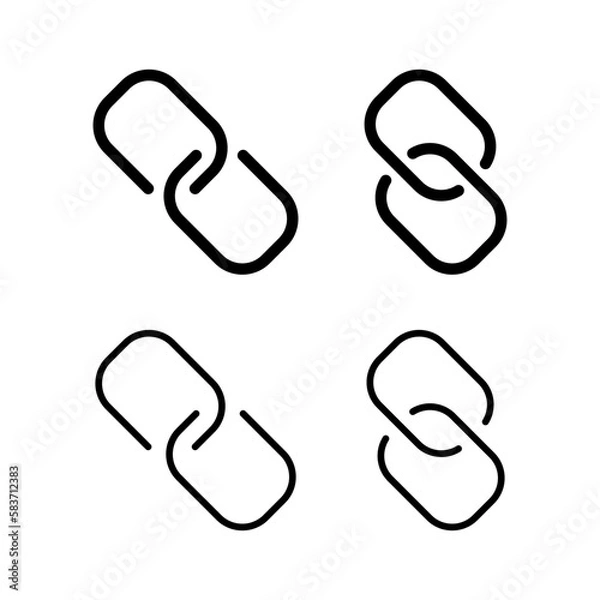 Fototapeta Link icon vector illustration. Hyperlink chain sign and symbol