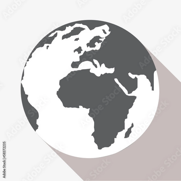 Obraz globe flat icon