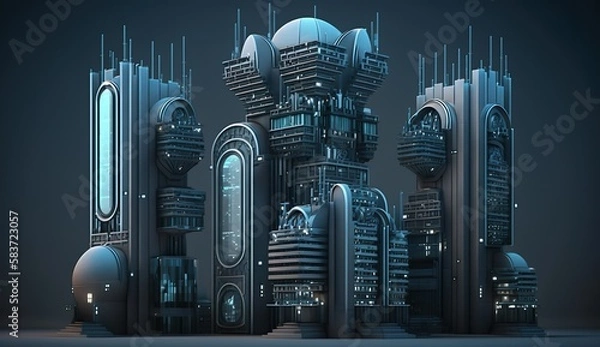 Fototapeta Generative AI
futuristic, digital, cybertech, matrix, hologram, high-tech, systems, world tech, cybernet, 