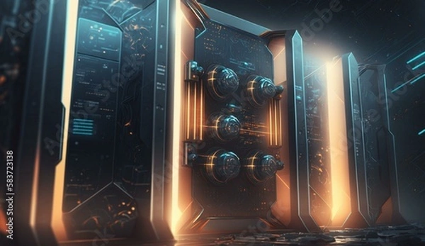 Obraz Generative AI
futuristic, digital, cybertech, matrix, hologram, high-tech, systems, world tech, cybernet, 