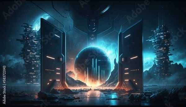 Obraz Generative AI
futuristic, digital, cybertech, matrix, hologram, high-tech, systems, world tech, cybernet, 