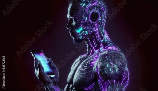 Obraz Generative AI
futuristic, digital, cybertech, matrix, hologram, high-tech, systems, world tech, cybernet, 