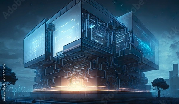 Obraz Generative AI
futuristic, digital, cybertech, matrix, hologram, high-tech, systems, world tech, cybernet, 